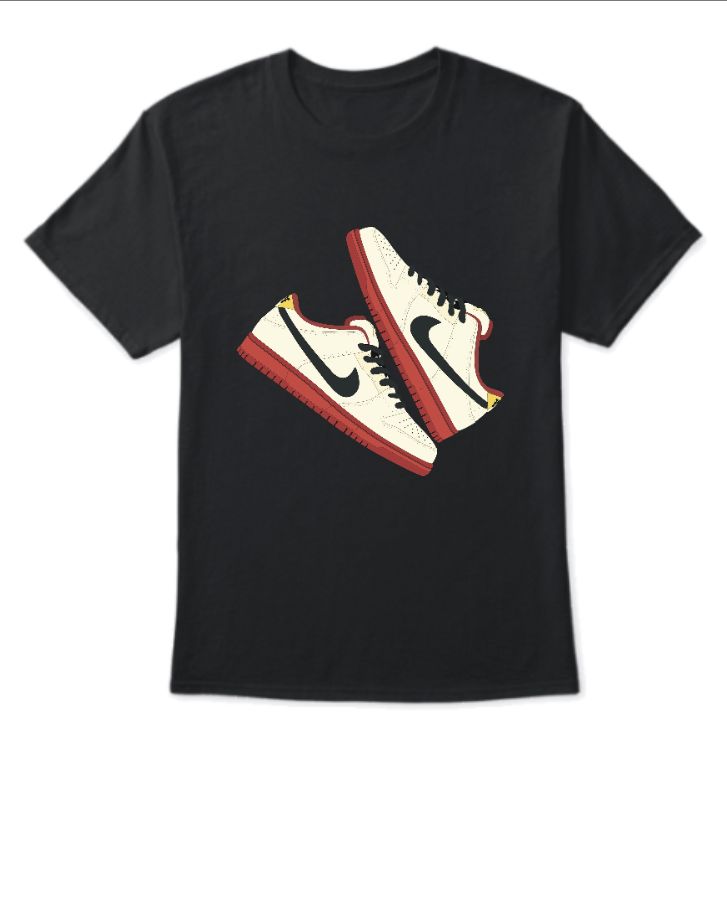 boot shoes black t-shirt - Front