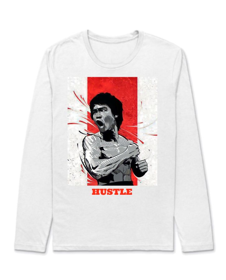 Bruce lee motivational t-shirt full sleeve  - Front