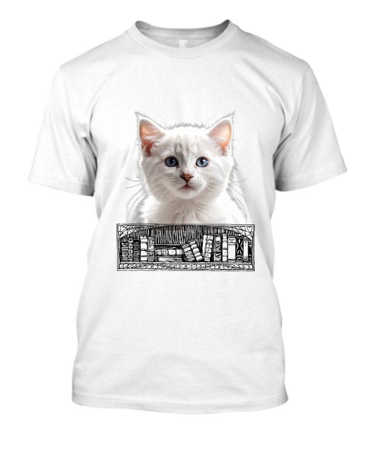 cat printed white t-shirt - Front