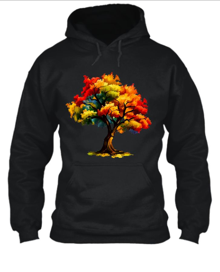 colorful  Tree Hoodie - Front