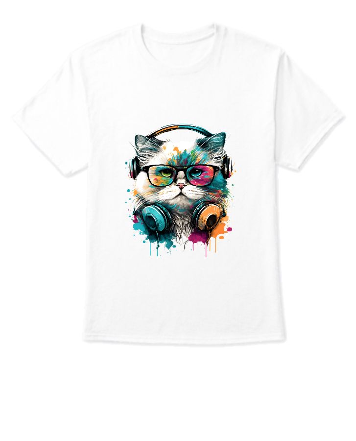 colourful-cat t-shirt - Front