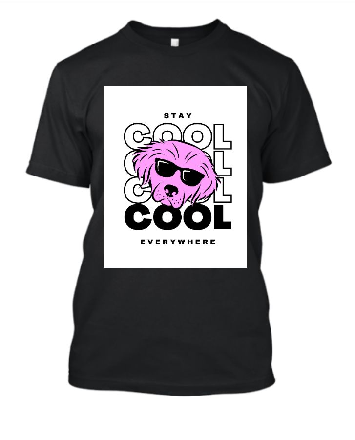 cool dog t-shirt half selves - Front