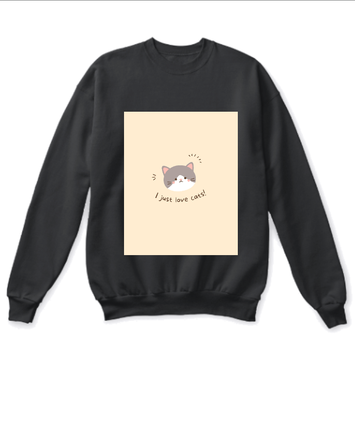 cat sweatshirt - Front