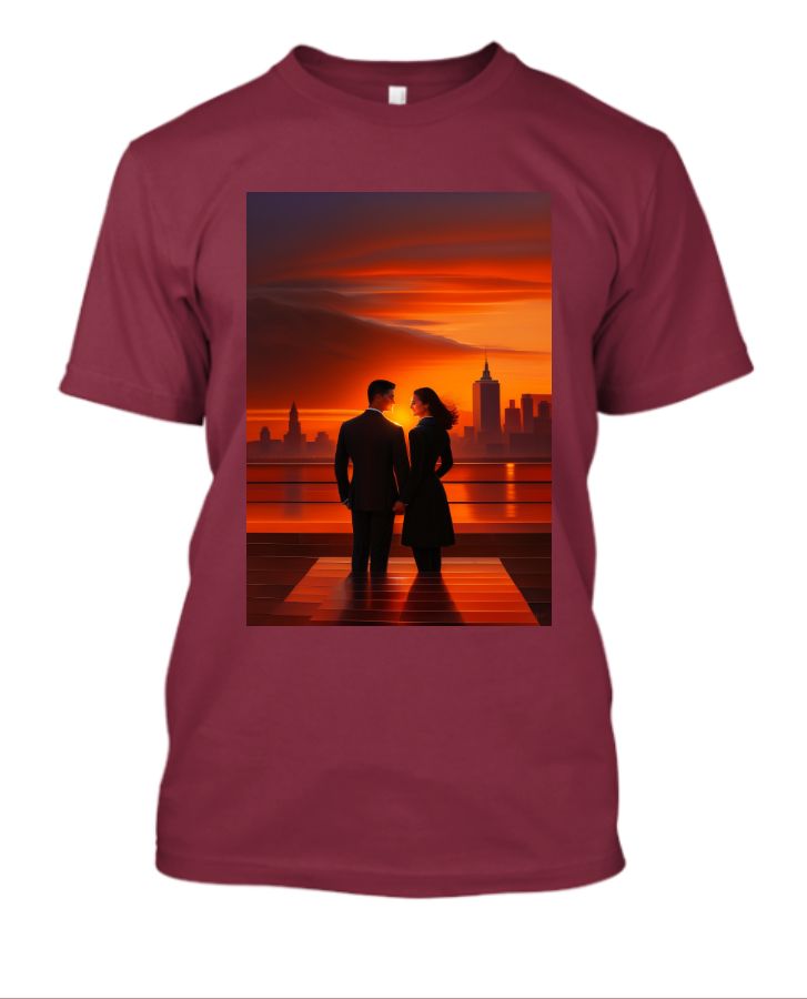 couple sunset tshirt - Front