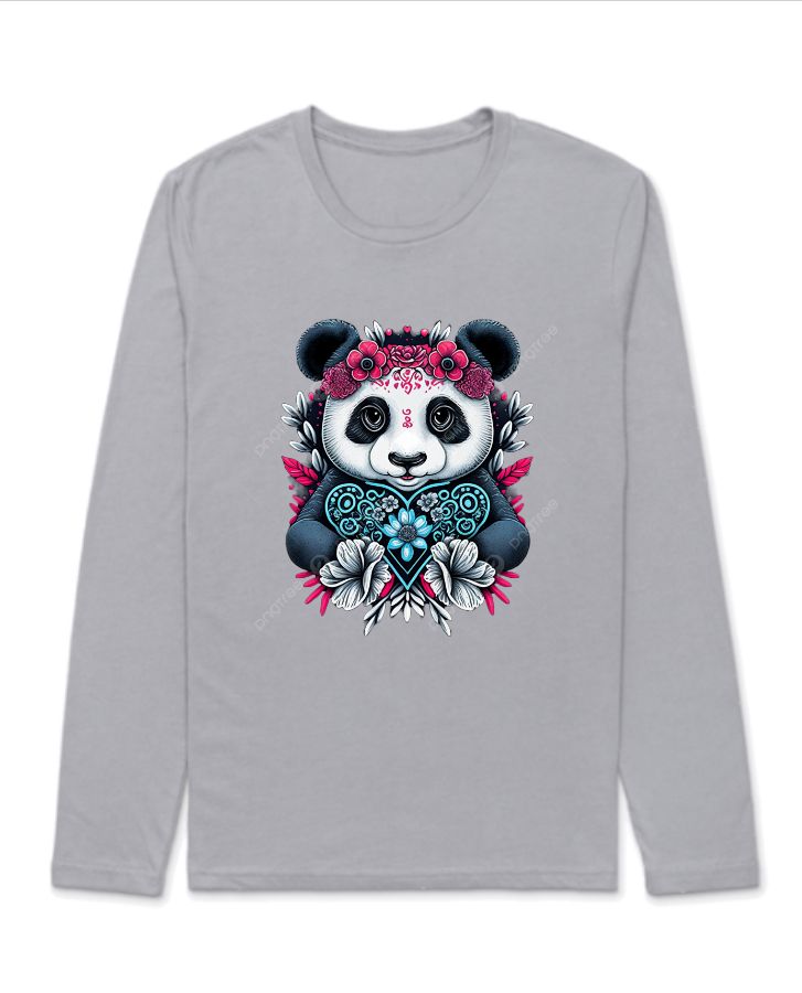 Panda full Sleeve T-Shirt - Front