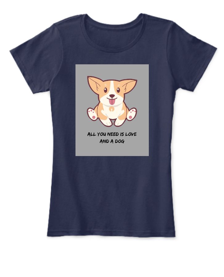 cute dog design print for girls - Front