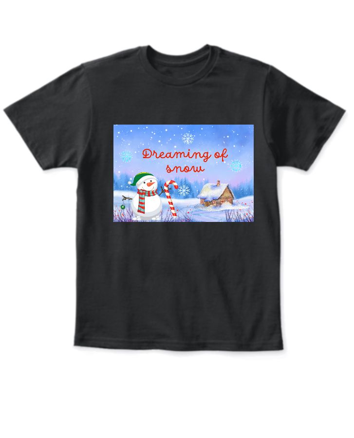 dreaming of snow kids half sleeve t-shirt - Front