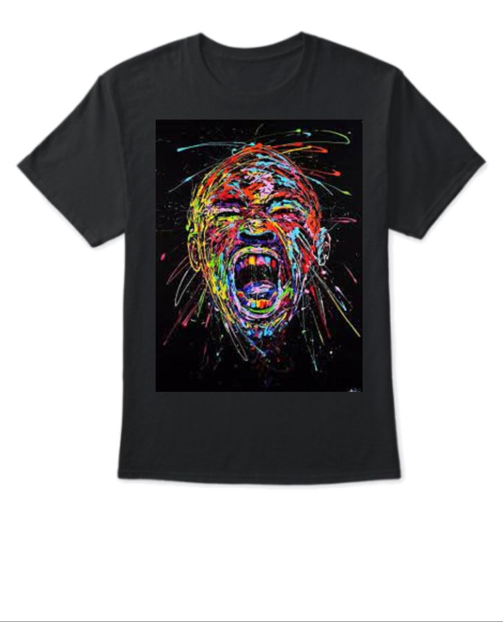 face colourful tshirt - Front