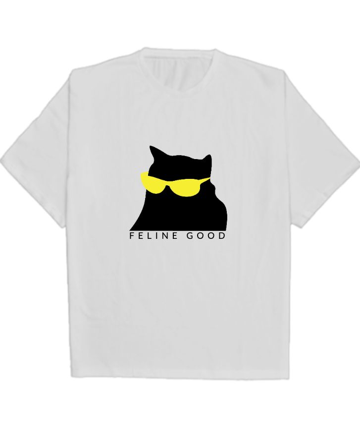 feline-good | half sleeve oversize T-shirt - Front