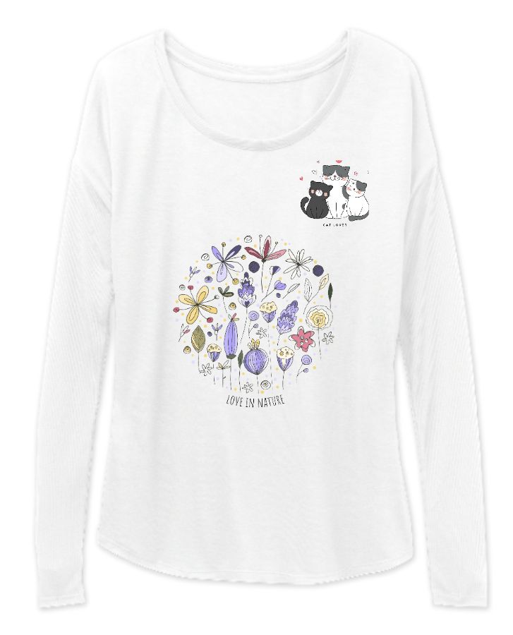 flos, Full Sleeve Tshirt For Women & Girls - Front