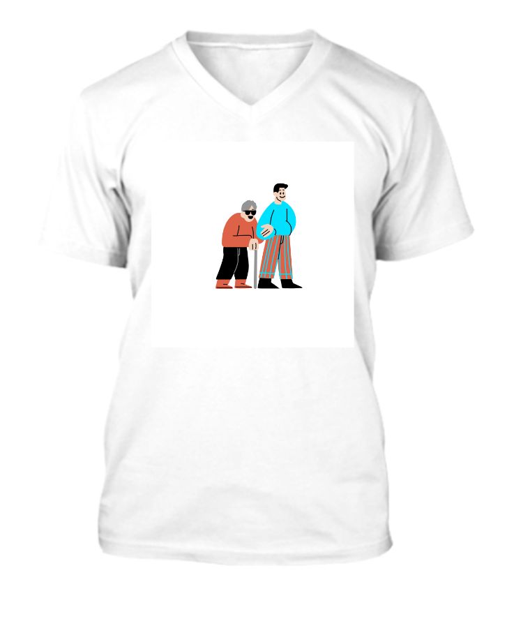 flower v nack teeshirt - Front