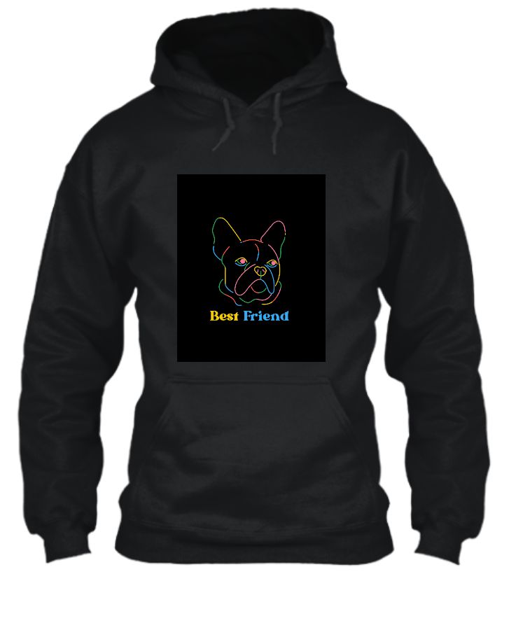 full sleave black hoodie  - Front