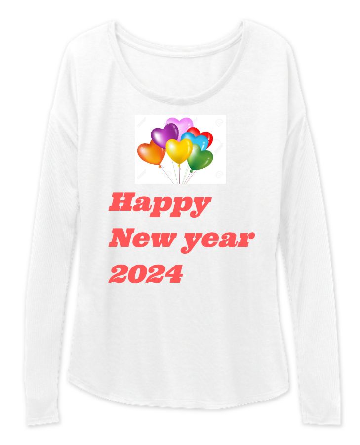 full sleeve new year t shirts , 2024  - Front