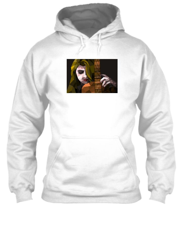 full sleeves hoodie musician girl - Front