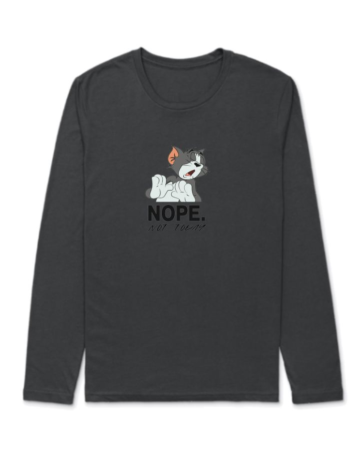 fullsleeve crewneck t shirt with graphics - Front