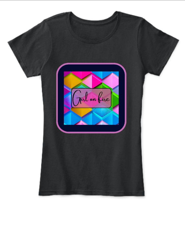 girl on fire T-shirt abstract design