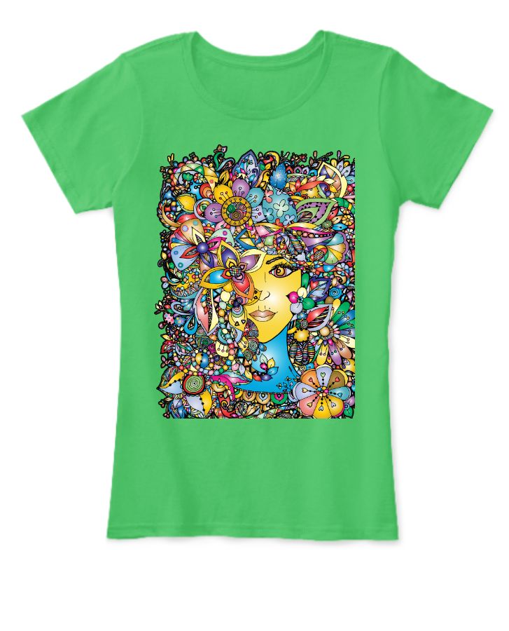 girls with butterfly t-shirt - Front