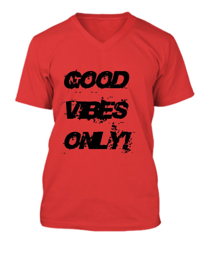 grey t-shirt|v neck tee - Front