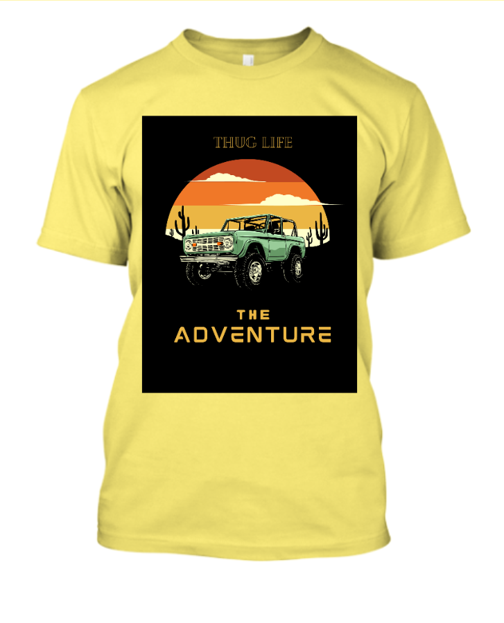 half sleeve men's t-shits The adventure (thug life) - Front