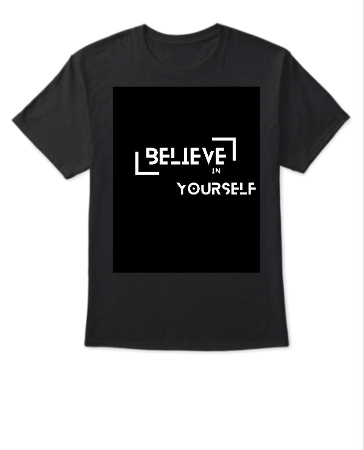 half sleeve t shirt pattern- belive in yourself - Front