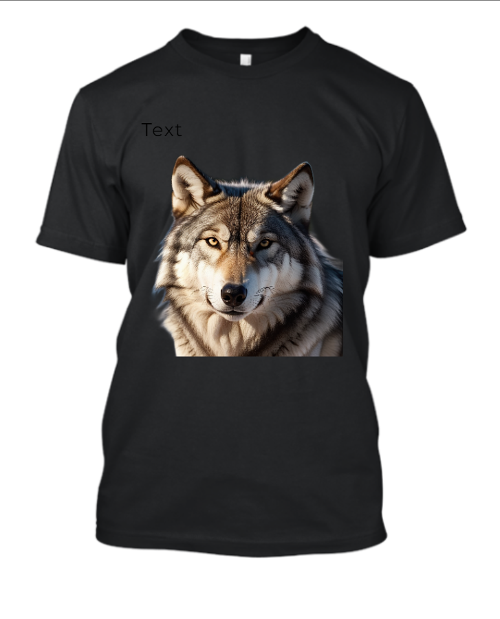 half sleeve wolf tshirt - Front