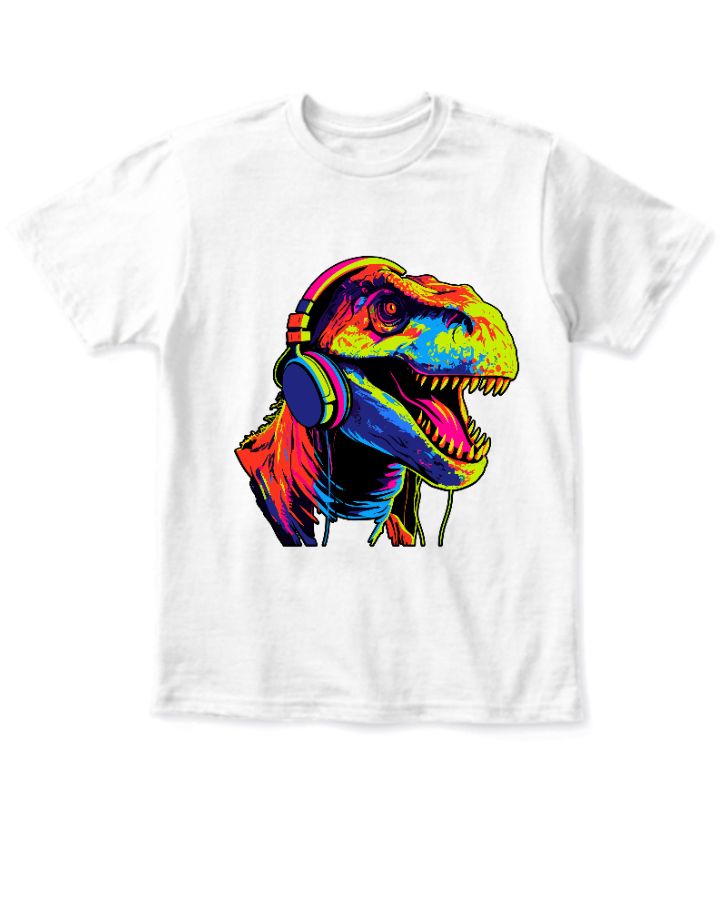 half sleeves T-shirt colorful Dino - Front