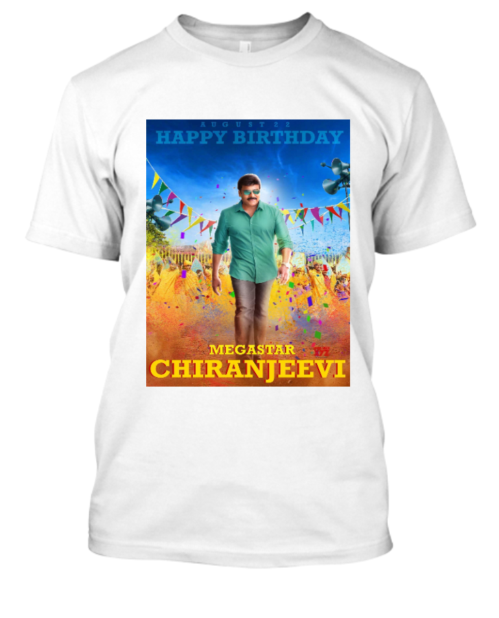 happy birthday chiranjeevi t shirt - Front