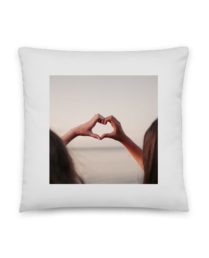 heart love print amazing pillow  - Front