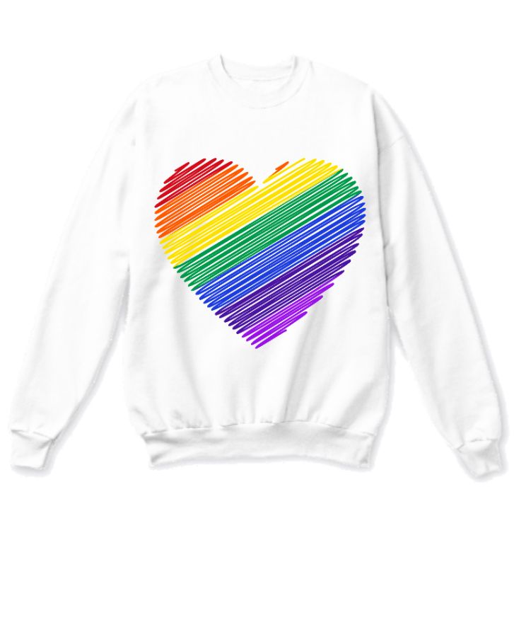 Heart Printed Sweatshirt - Front