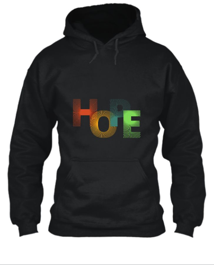 hope full sleeve black hoddie shirt - Front