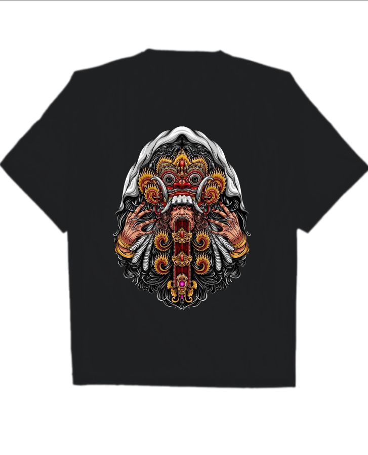 indian aesthetic oversize t-shirt - Front