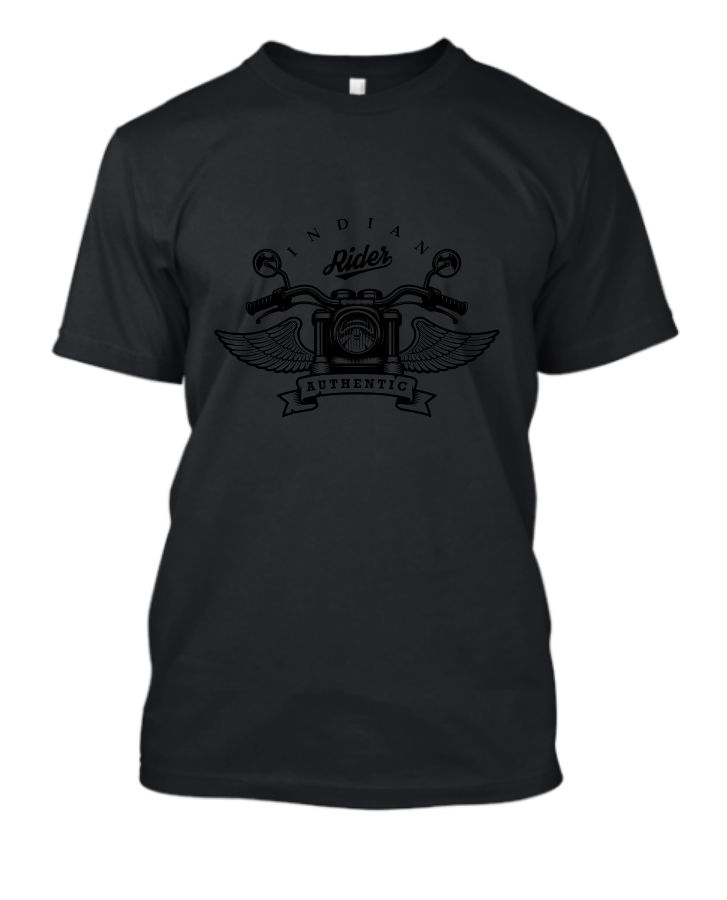 indian rider tees black arwork - Front