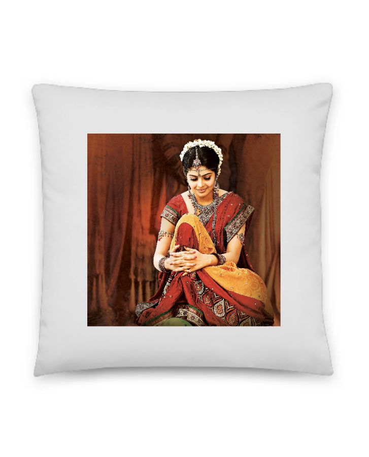 indian traditional girl pillow  - Front