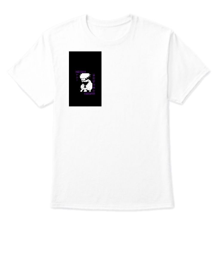 kakashi tshirts Men Graphic Print Round Neck Cotton Blend Blue T-Shirt - Front