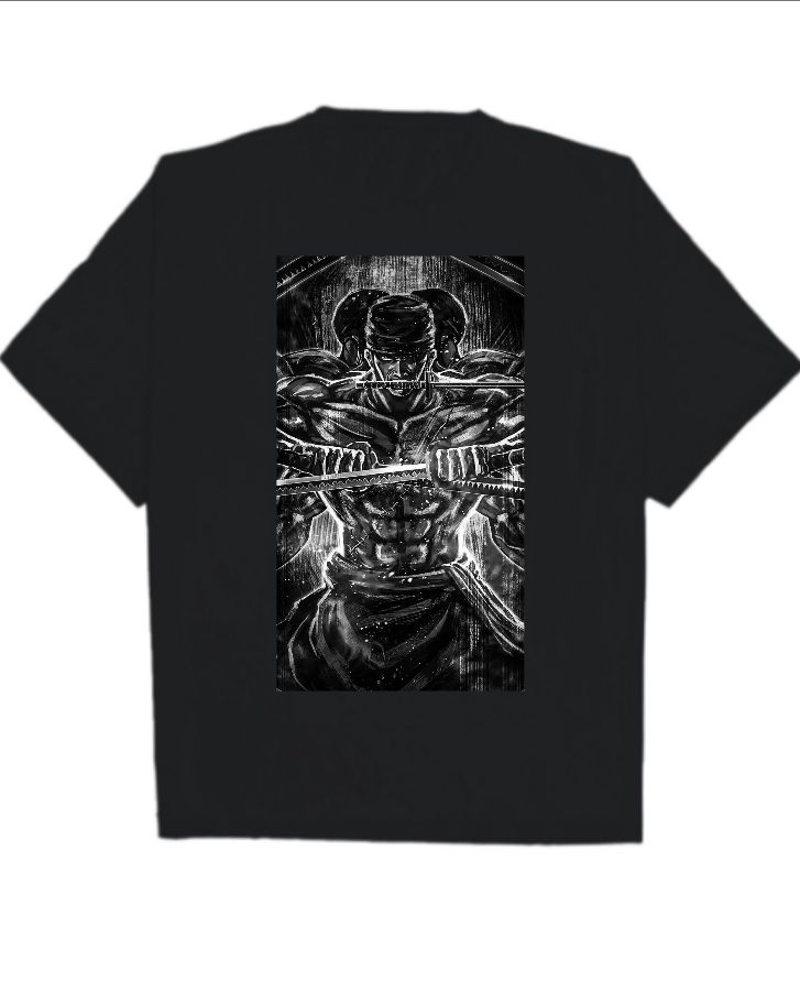 king of hell roronoa zoro over sized t-shirt - Front