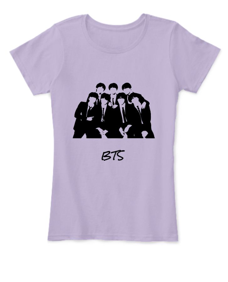korean BTS half sleeve women t-shirt - Front