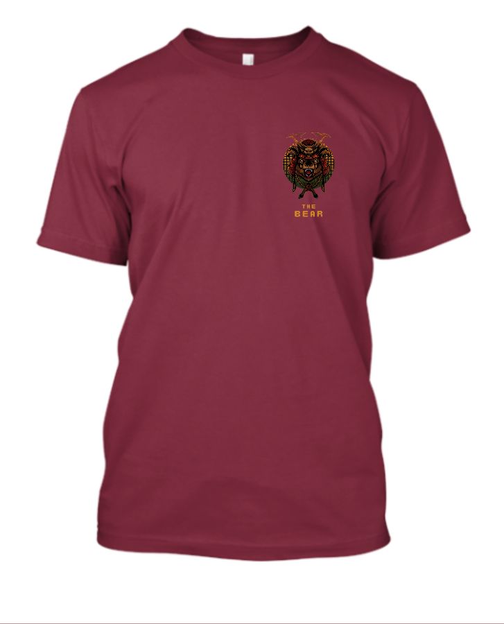 lion face tshirt half sleaves - Front