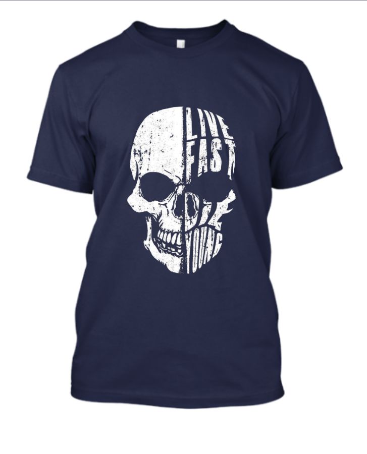 live fast die young| skull t-shirt - Front