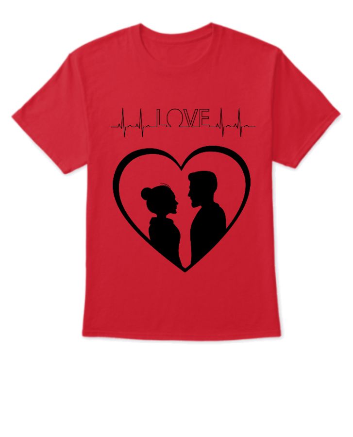 couple t-shirt love - Front
