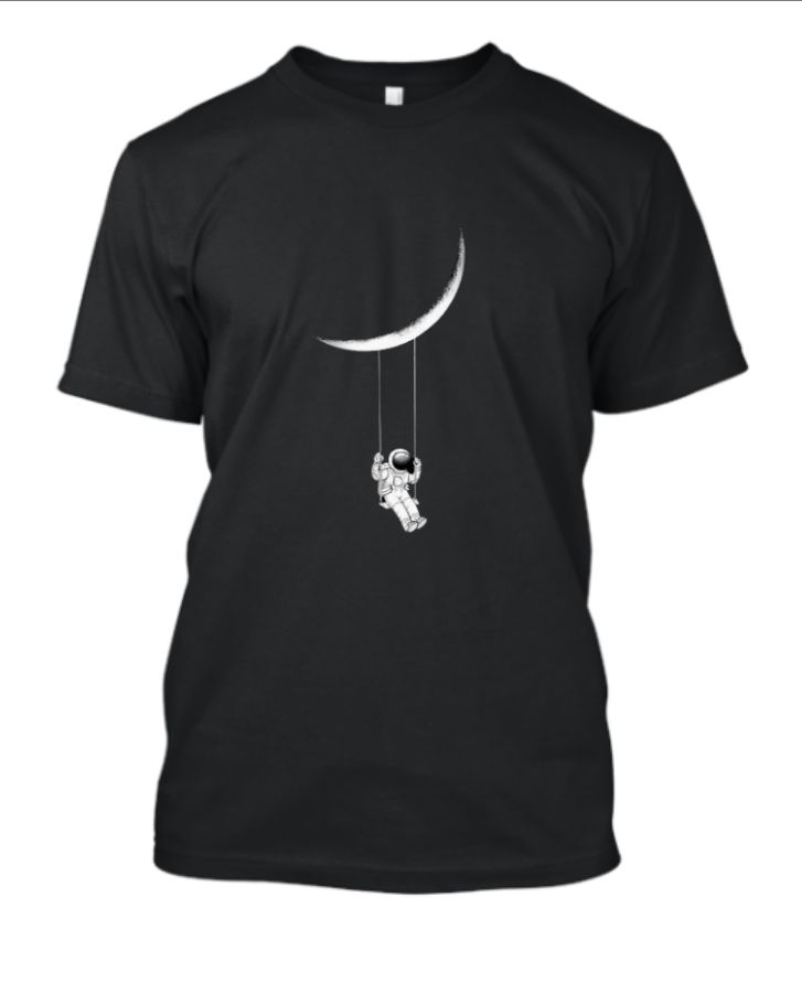 moon art| space| astronaut tees  - Front