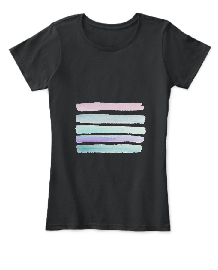 multi lined T-shirt design - Front