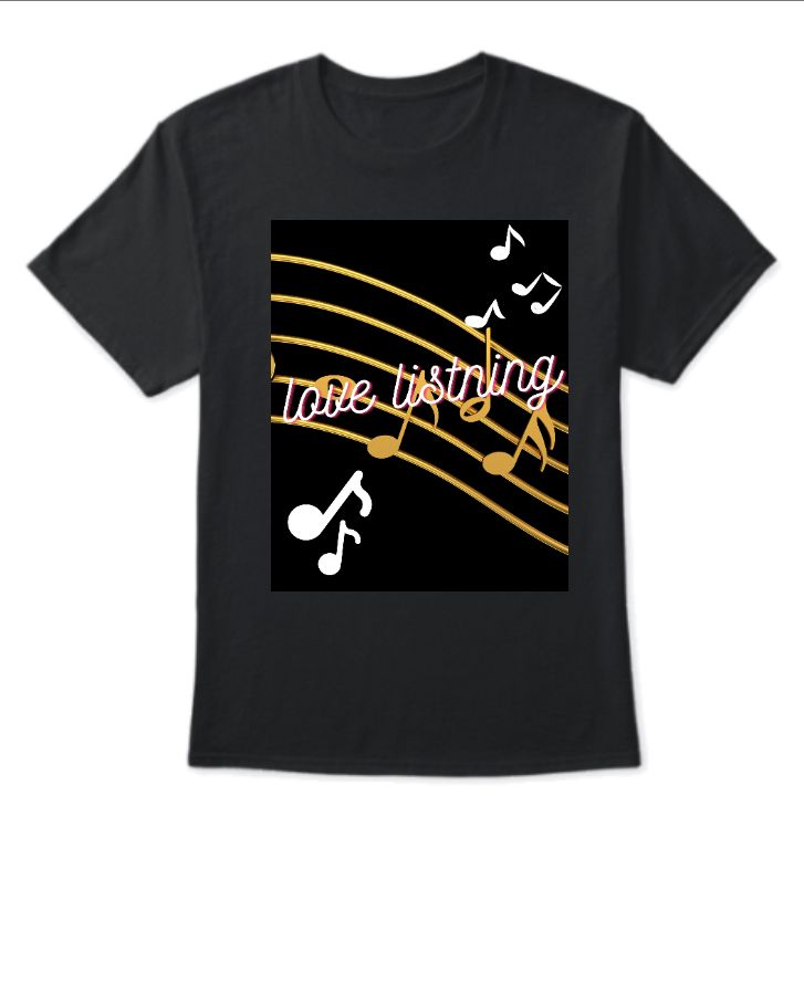 music love /half sleeve t-shirt - Front
