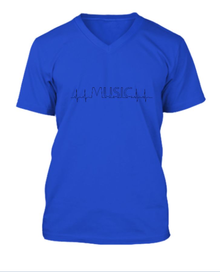 music lover v neck t shirt  - Front