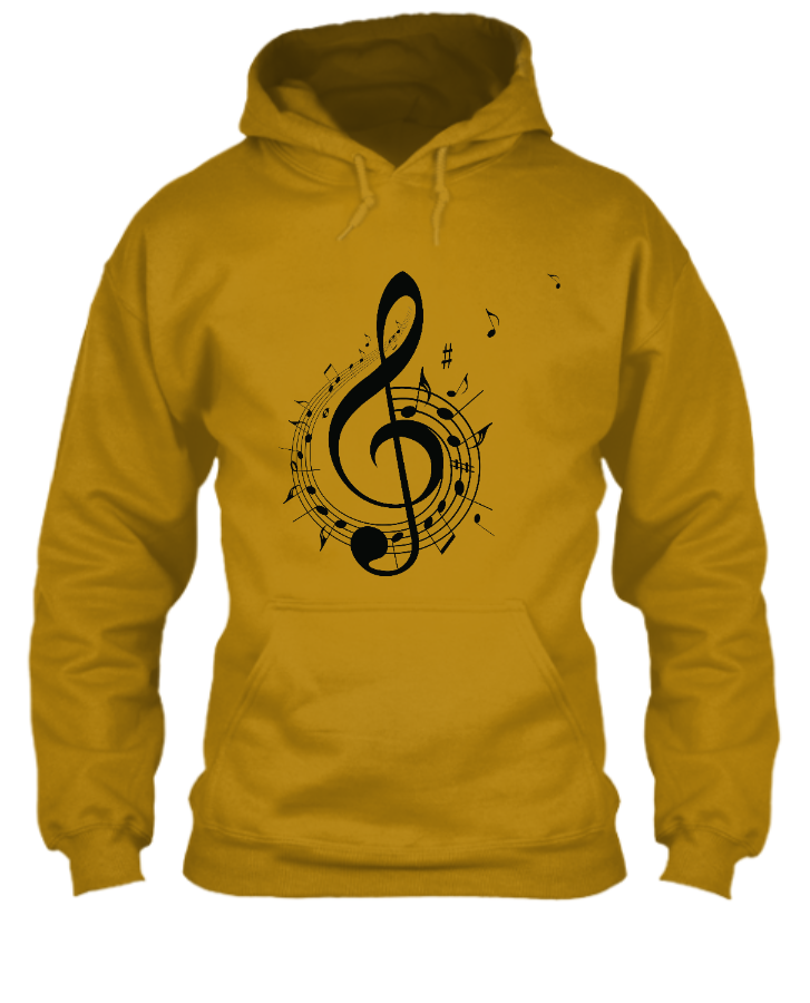 music men's hoodie - Front