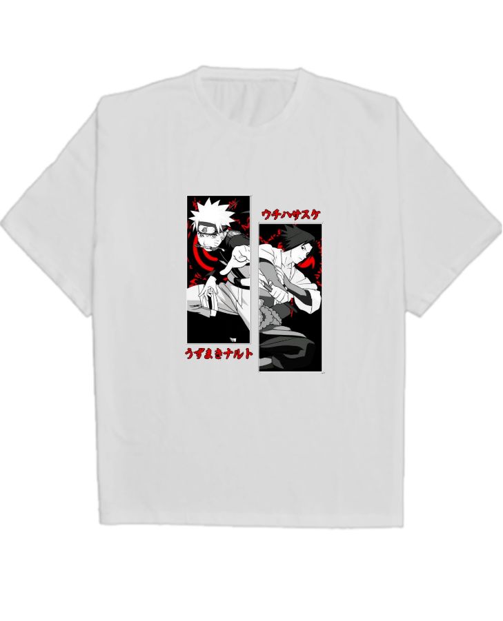 naruto sasuke oversized t-shirt