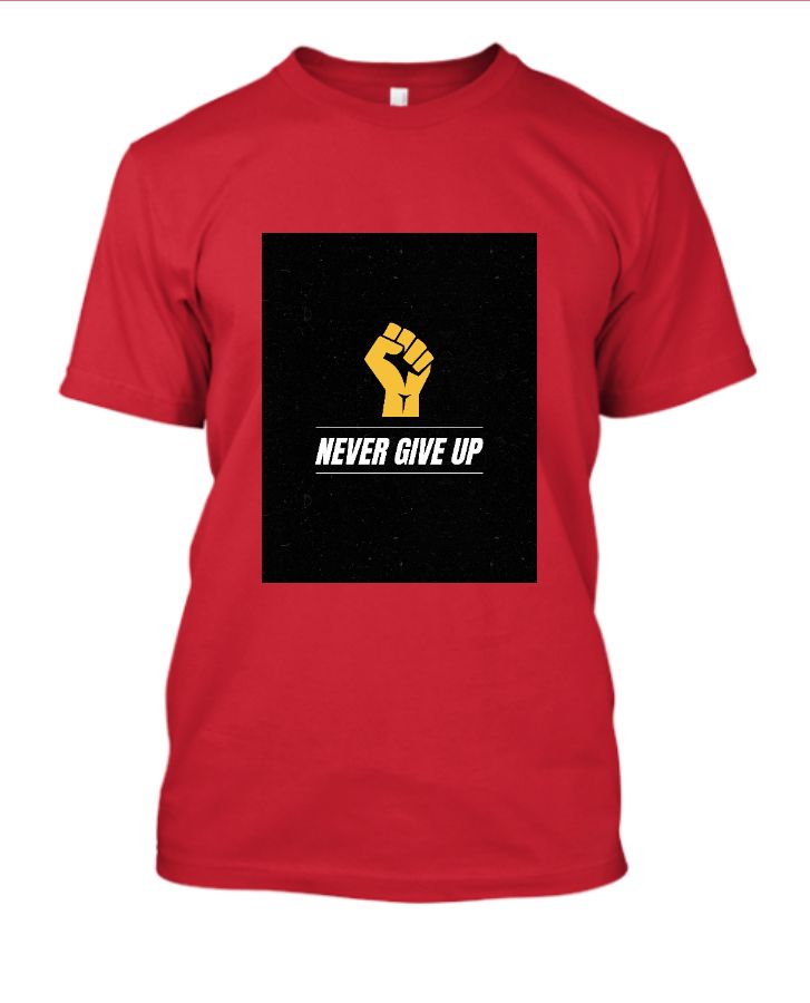 never give up - Front
