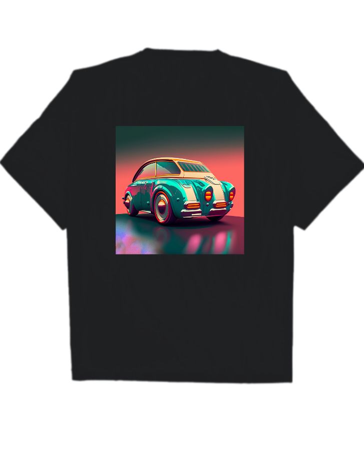 over size printed t-shirts - Front