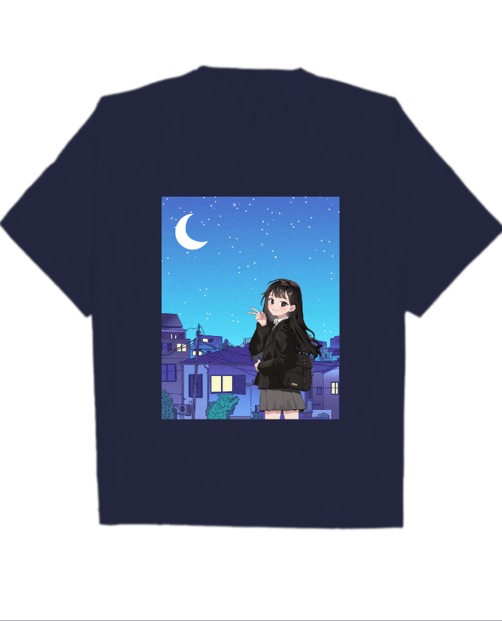 over sized t-shirt for girls - Front