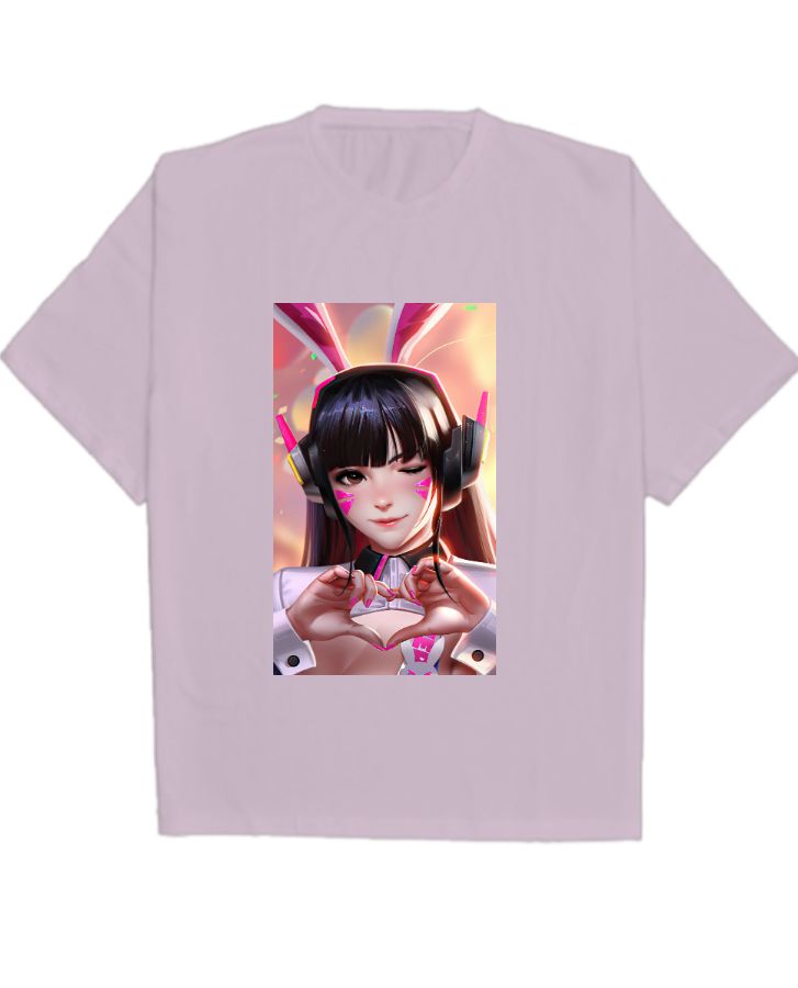 hot anime oversized t-shirt - Front