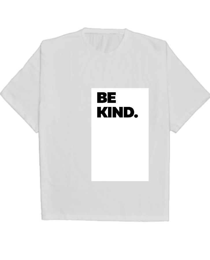 oversized t shirt (BE KIND Typo) - Front